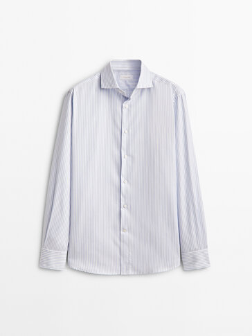 Stripete skjorte med easy-iron-overflate – slim-fit