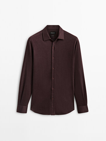 Camicia mélange slim fit Limited Edition