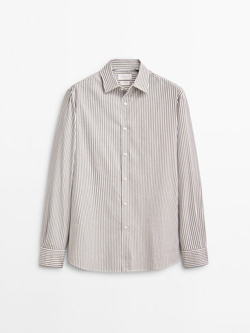 Chemise oxford à micro-rayures coupe slim