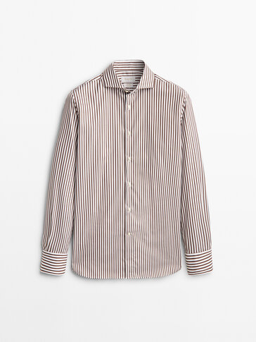 Striped easy iron shirt