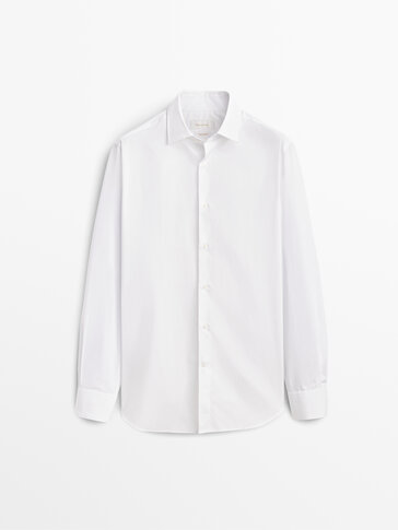 Slim-fit skjorte i cotton/poplin