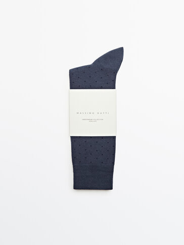 Pack of 2 contrast cotton socks