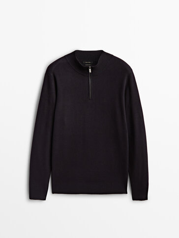 Mock neck sweater with zip - Massimo 