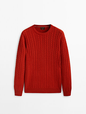 HERREN Pullovers & Sweatshirts Stricken Orange M Rabatt 94 % Massimo Dutti Pullover 
