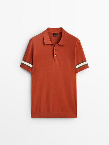 Pull polo rayure manches