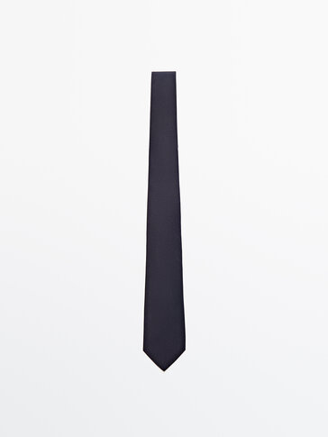 Cravată din serj de bumbac și mătase
