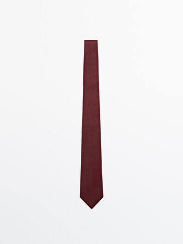 Katoenen zijden twill stropdas