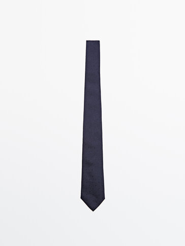 Cravată din mătase cu buline