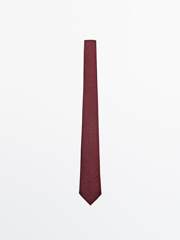 Taškuotas kaklaraištis iš šilko