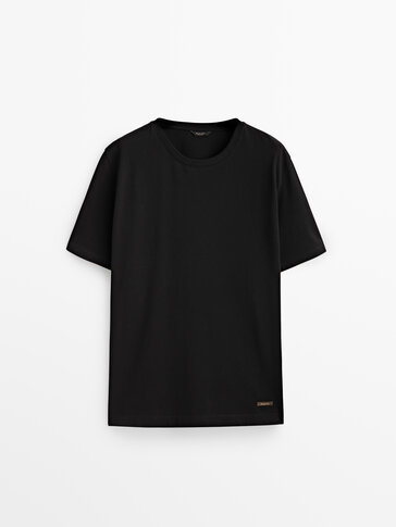 Knit short sleeve piqué T-shirt