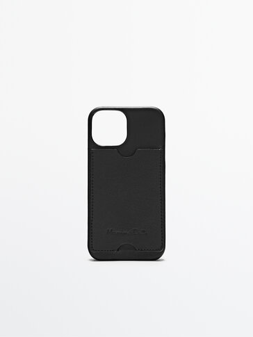 Husă iPhone 13 mini din piele cu port-card