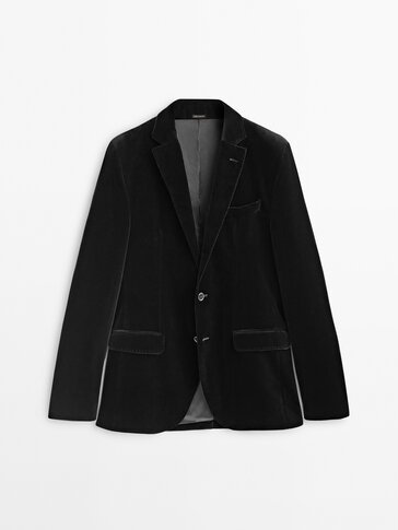 Black velvet blazer
