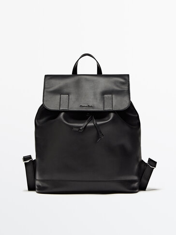 Čierny kožený batoh Limited Edition