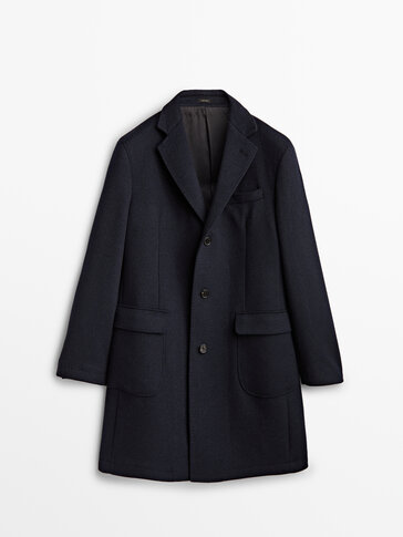 MEN FASHION Coats Casual discount 72% Massimo Dutti Long coat Navy Blue L 