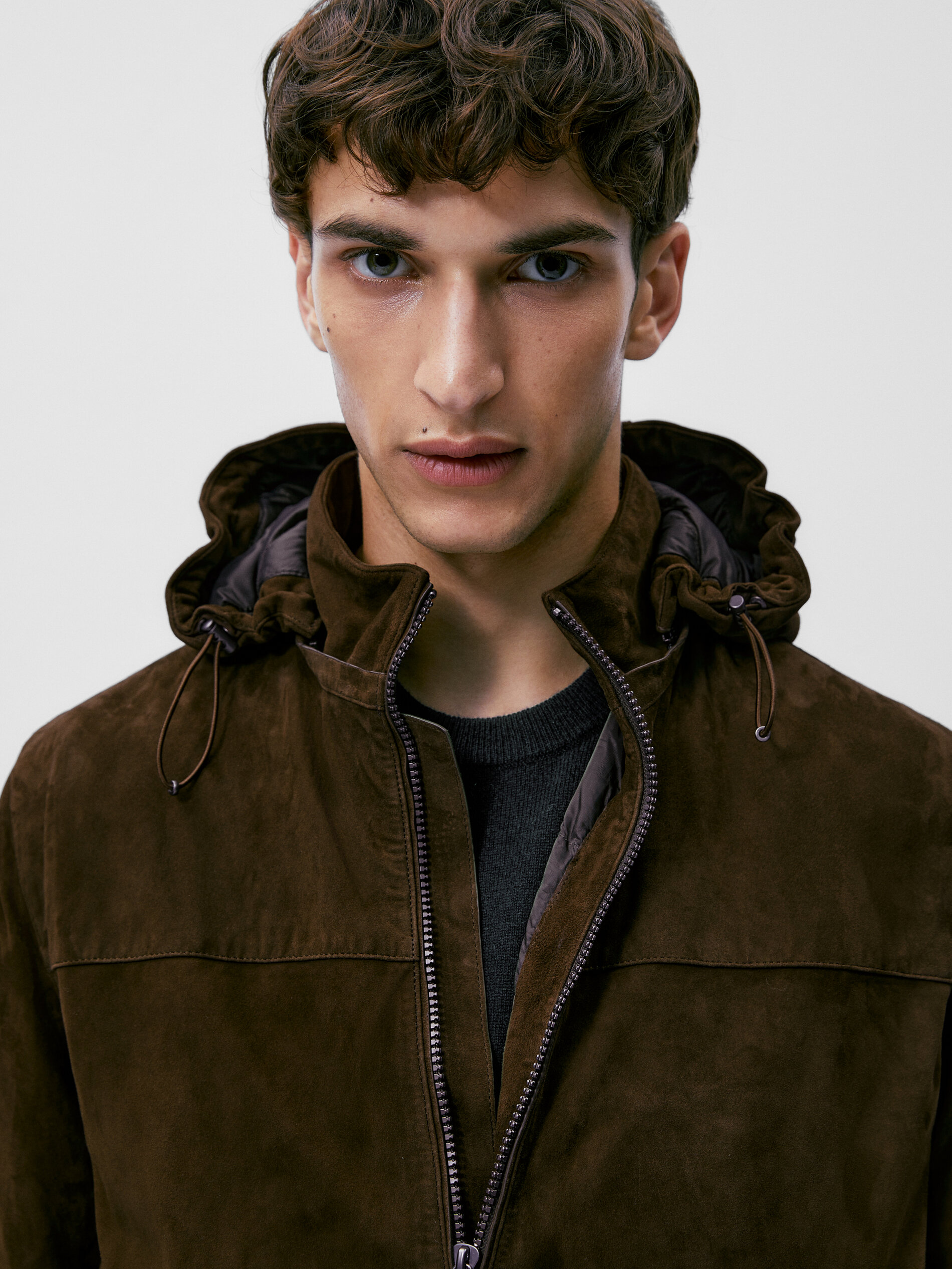 Massimo Dutti Suede Jacket With Detachable Hood - Big Apple Buddy