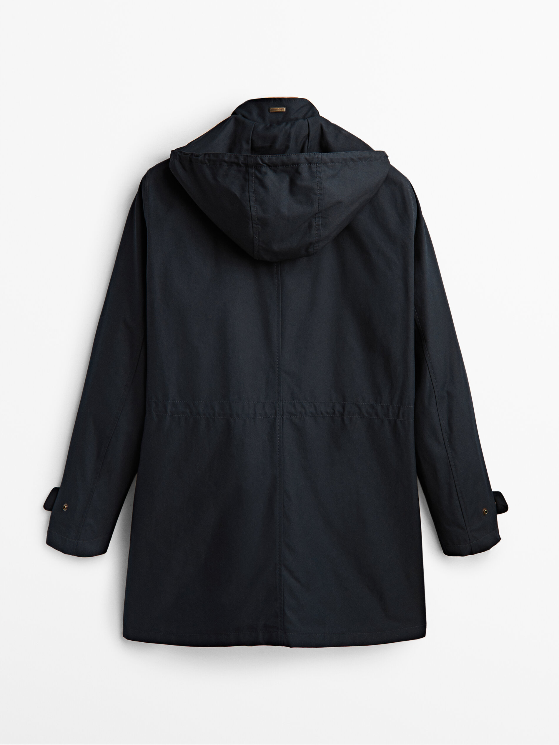 Waxed Parka With Corduroy Collar Massimo Dutti Sverige
