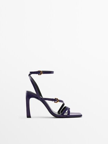 Strappy leather high-heel sandals with buckle - Limited Edition