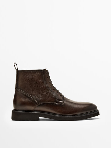 BROWN NAPPA LEATHER BOOTS