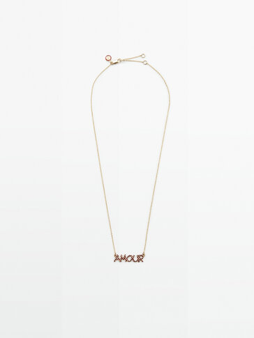 Vergoldete Halskette „Amour“