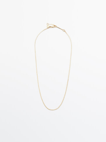 Gold-plated pointed chain necklace