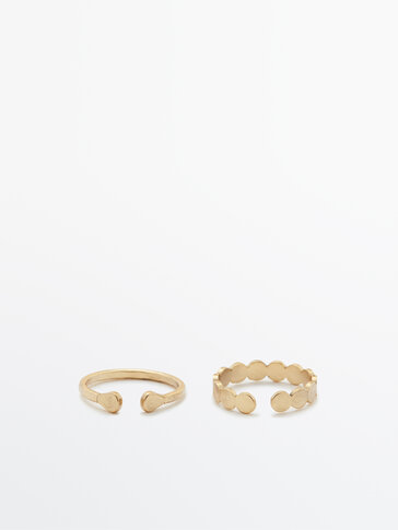 Set mit zwei vergoldeten Ringen