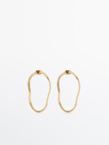 Wavy circular earrings - Massimo Dutti United Arab Emirates