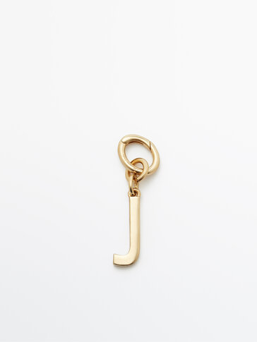 Gold-plated letter J charm