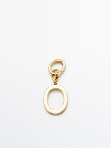 Gold-plated letter O charm