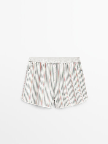 Pantalón corto rayas pijama - Massimo Dutti España