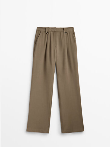 Darted suit trousers