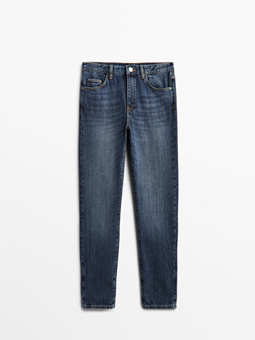 Pantalón vaquero tiro medio corte recto - Massimo Dutti España