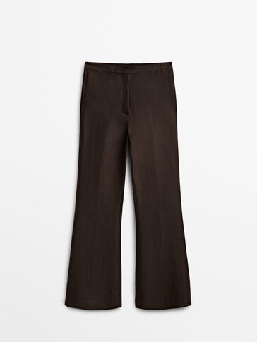 Cropped linen suit trousers - Limited Edition