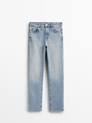 Mid-waist slim-cropped-fit jeans