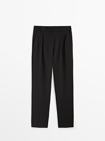 Pantalón traje crepe - Massimo Dutti España