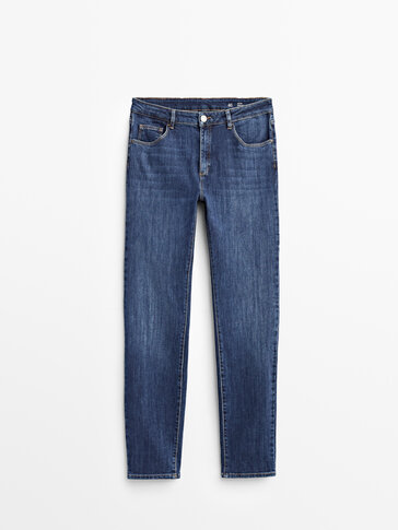 Skinny-jeans med normal talje