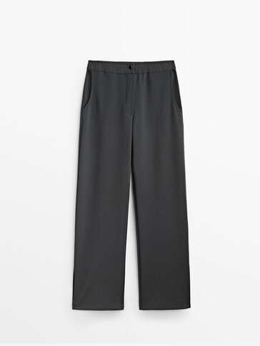 Split-hem jogging trousers - Massimo 