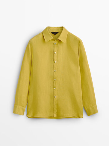 PLAIN 100% LINEN SHIRT - Massimo Dutti 