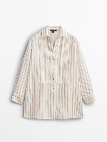 Camisas básicas de color blanco para mujer - Massimo Dutti España