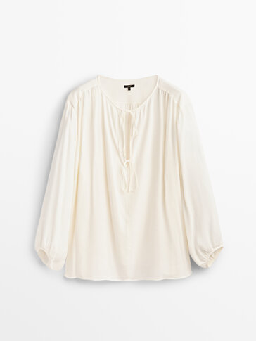 Camisas básicas de color blanco para mujer - Massimo Dutti España