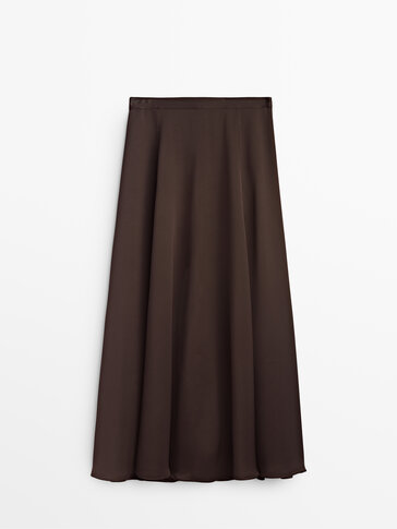 Long satin skirt - Massimo Dutti United States of America