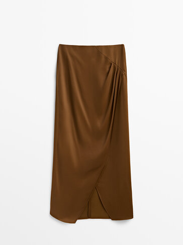 Lange gedrapeerde rok