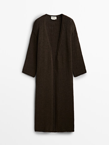 Long cardigan with side slit - Limited Edition