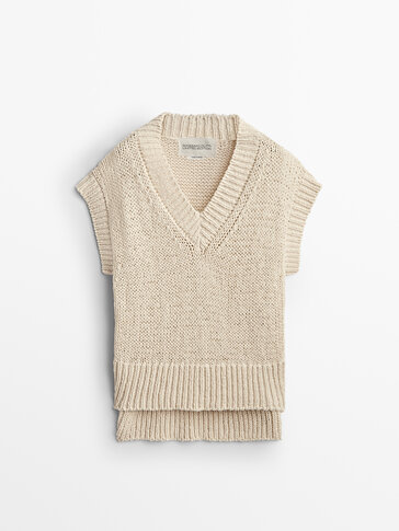 Knit vest with ribbed detail - Limited Edition