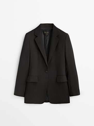 long black blazer coat