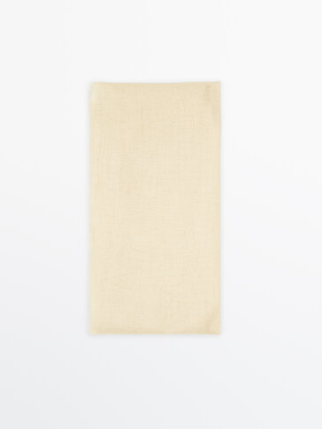 Plain 100% linen scarf