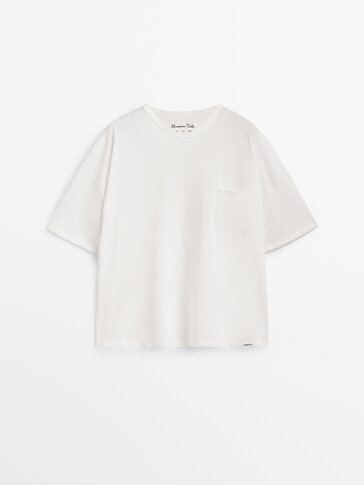 T-skjorte med lomme, cotton