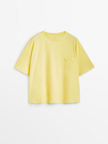 Cotton T-shirt with pocket - Massimo 