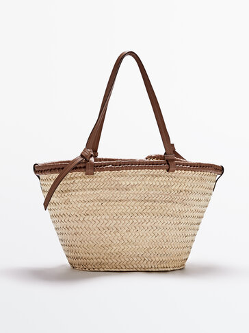 Woven basket + removable toiletry bag