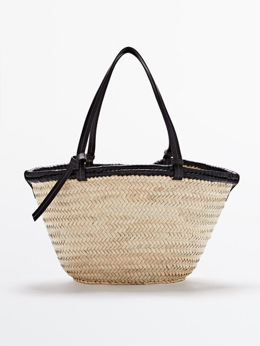 massimo dutti straw bolsa