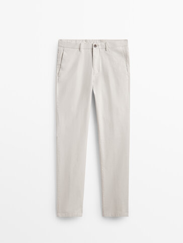 Chino hlače od tkanine obojenih niti ice cotton